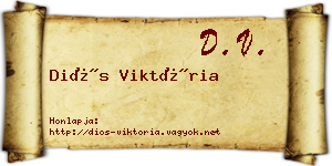 Diós Viktória névjegykártya